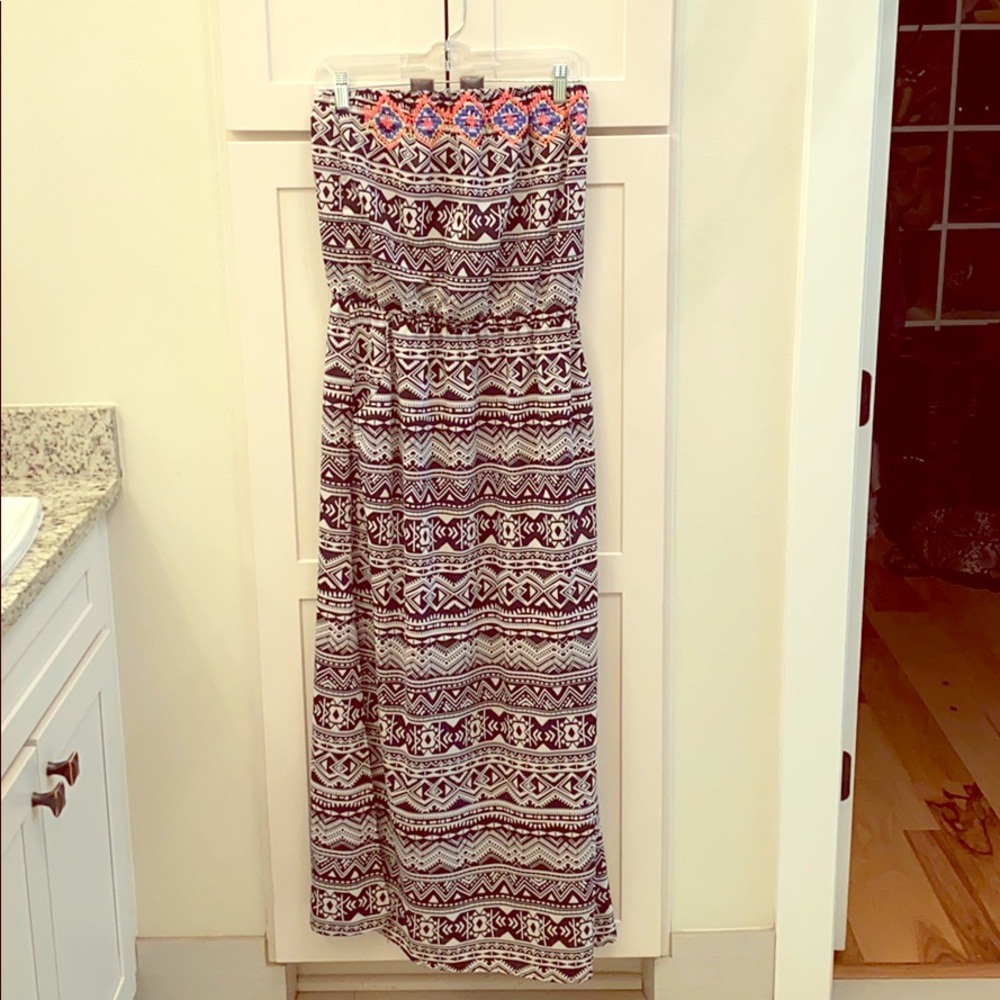 Tribal print maxi dress